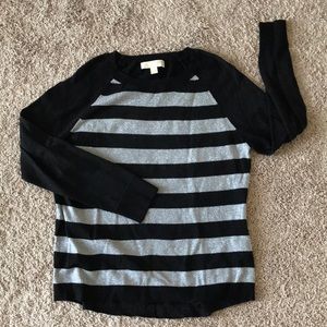 Michael Kors Grey and black striped long sleeve